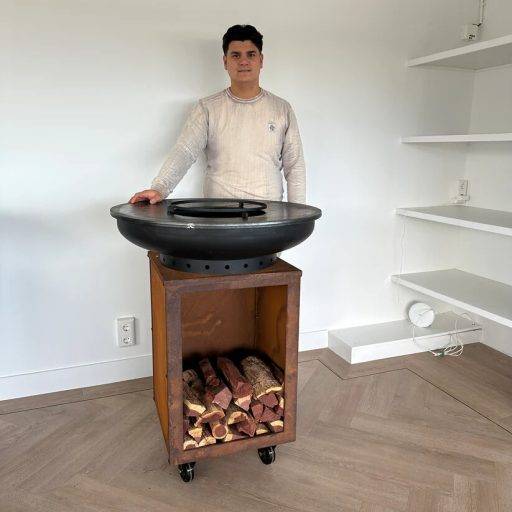 Hermano XXL Plancha Grill Blackline Cortenstaal Ø80cm