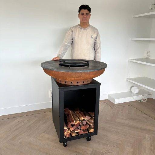 BBQ Plancha Hermano XXL Cortenstaal Blackline Ø80cm 8mm