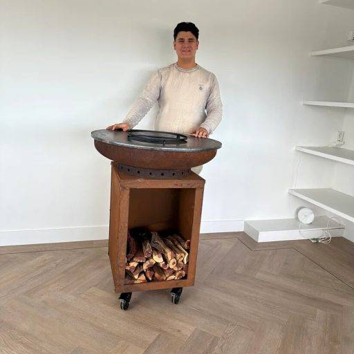 BBQ Plancha Hermano XXL Cortenstaal Ø80cm 8mm