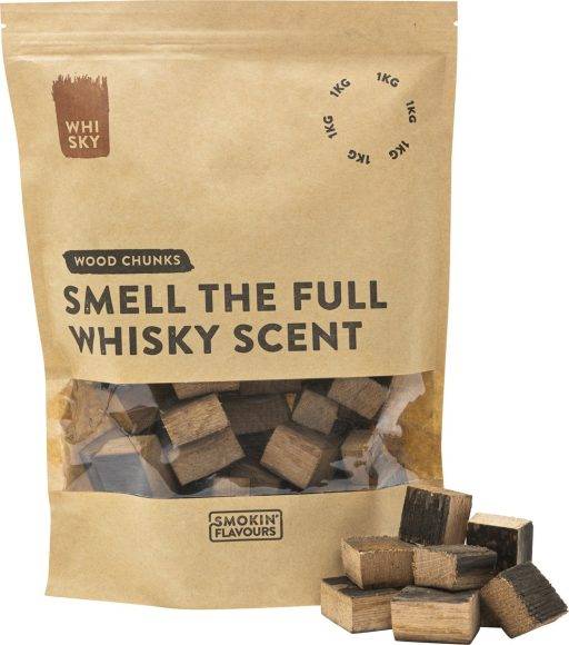 Smokin’ Flavours rookchunks whisky vaten 1kg