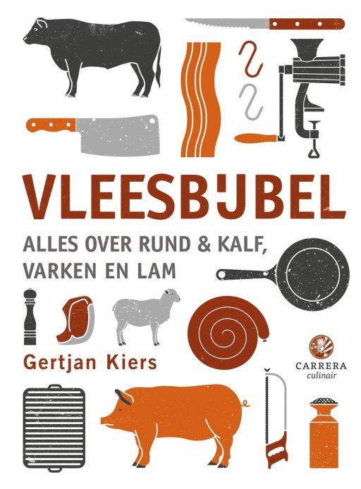 Vleesbijbel van Gertjan Kiers – kookboek voor vleesliefhebbers met tips over snijden, rijpen en bereiden.