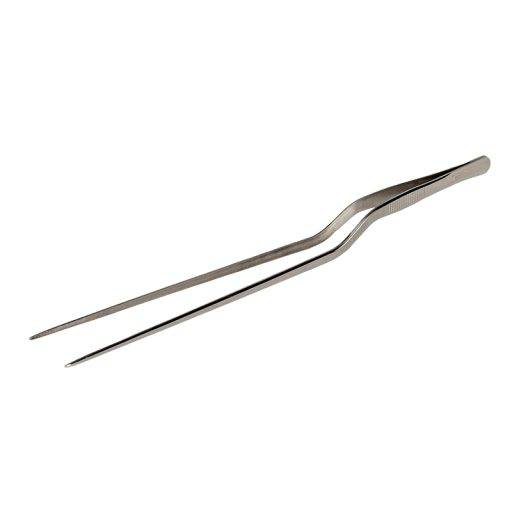 BestCharcoal Pincet Gebogen Large – roestvrijstalen barbecuepincet voor Shichirin grills.