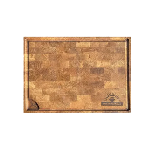 BestCharcoal Snijplank kopshout eiken 60 x 40 x 5 cm
