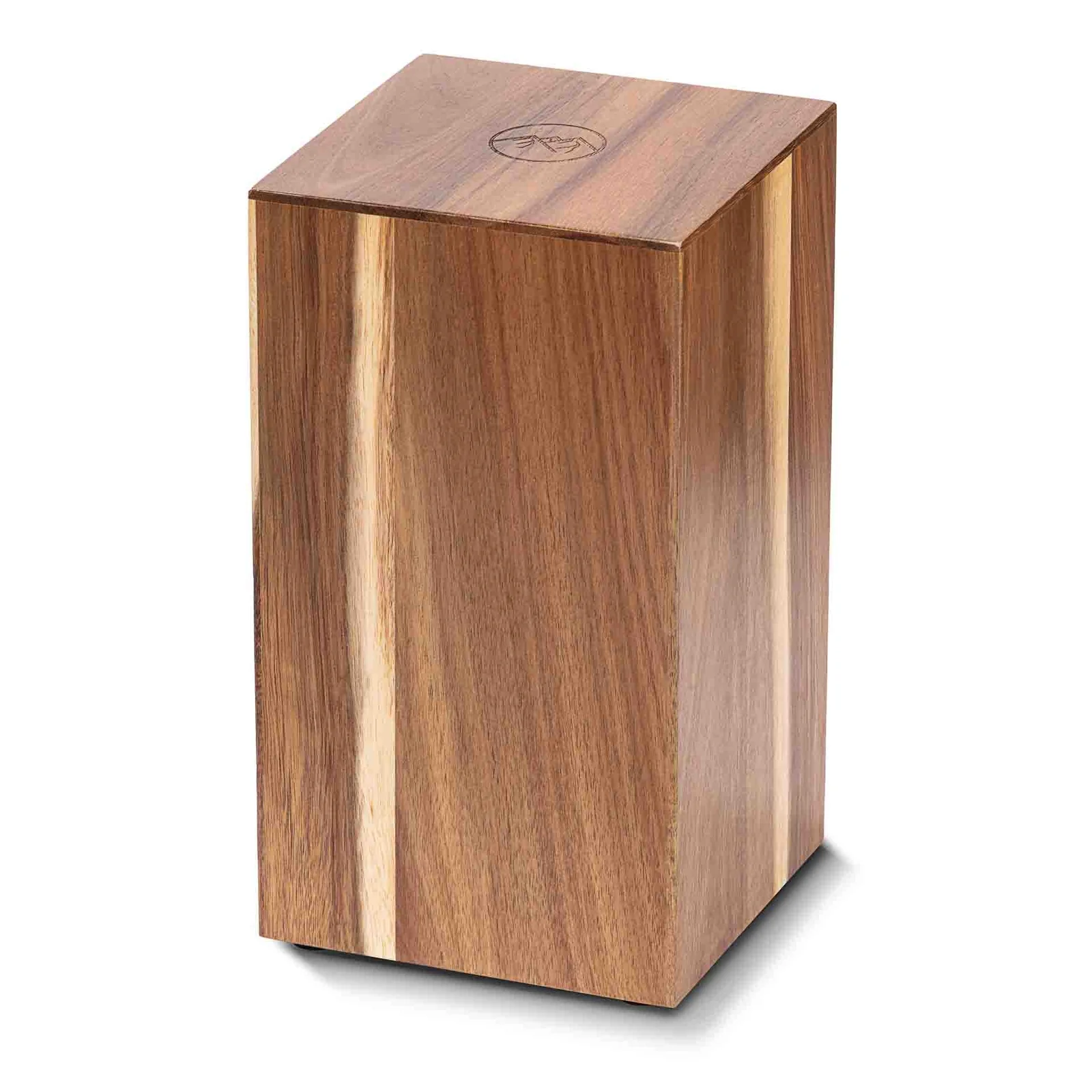 Magneetblok van acacia hout met blinde montage en ruimte voor 12 messen