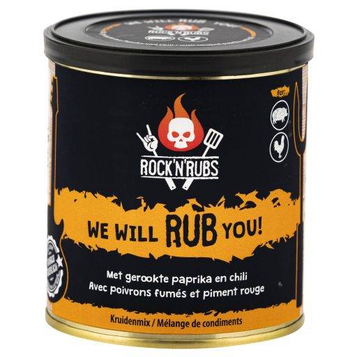 Rock ‘n’ Rubs We Will Rub You – kruidige BBQ rub met gerookte paprika en chili voor spareribs en kip.