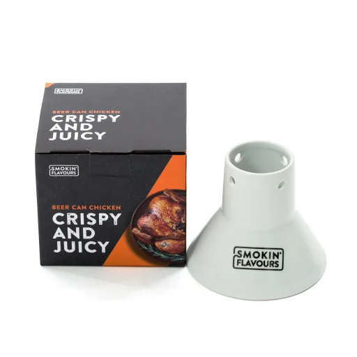 Smokin’ Flavours Beer Can Chicken houder keramisch – houder voor sappige kip van de barbecue.
