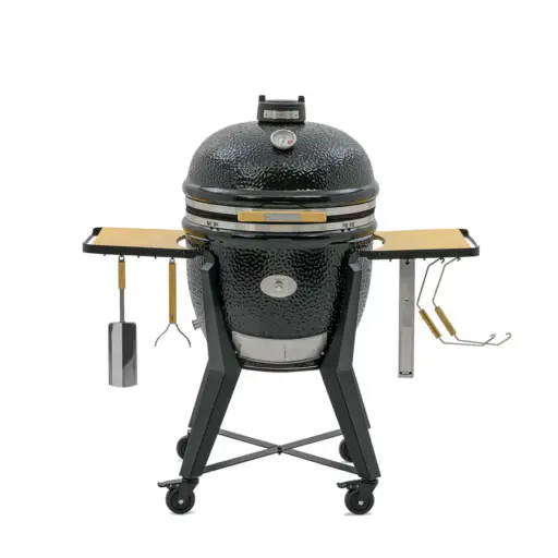 MONOLITH TWO.66 kamado barbecue met groot grilloppervlak en matzwart stalen frame