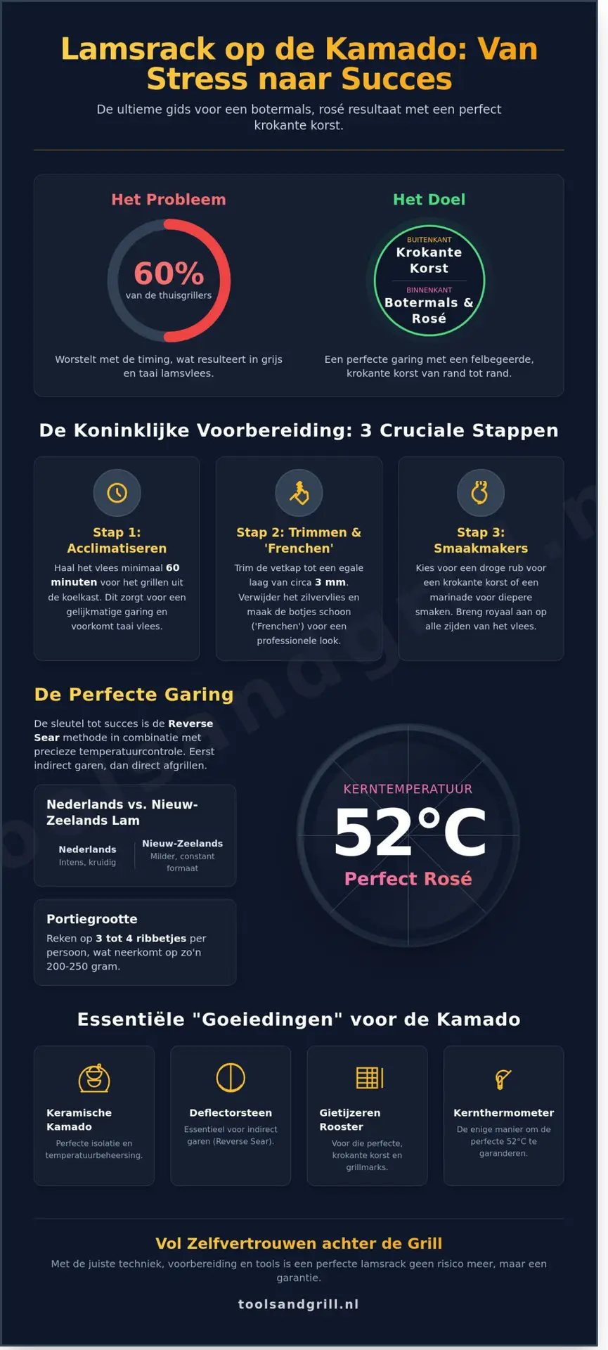 Lamsrack op de BBQ: De Ultieme Gids voor een Mals en Rosé Resultaat (2026)