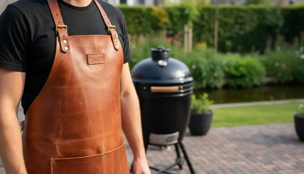 Leren bbq schort: de ultieme bescherming voor de echte grillmaster
