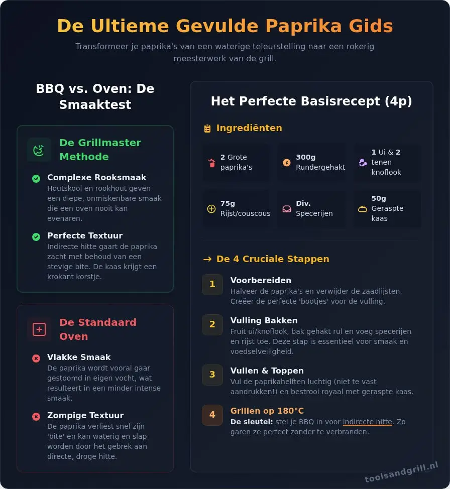 Gevulde Paprika van de BBQ: Het Ultieme Recept voor de Grillmaster