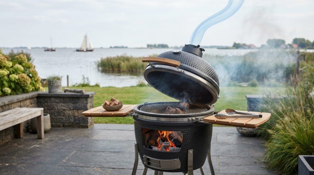 Rook uit de bovenkant van mijn kamado: zo krijg je schone blauwe rook